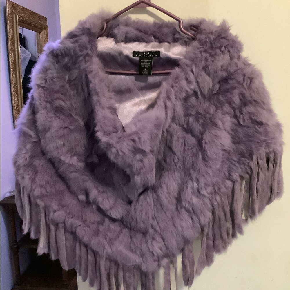 Rabbit fur shawl